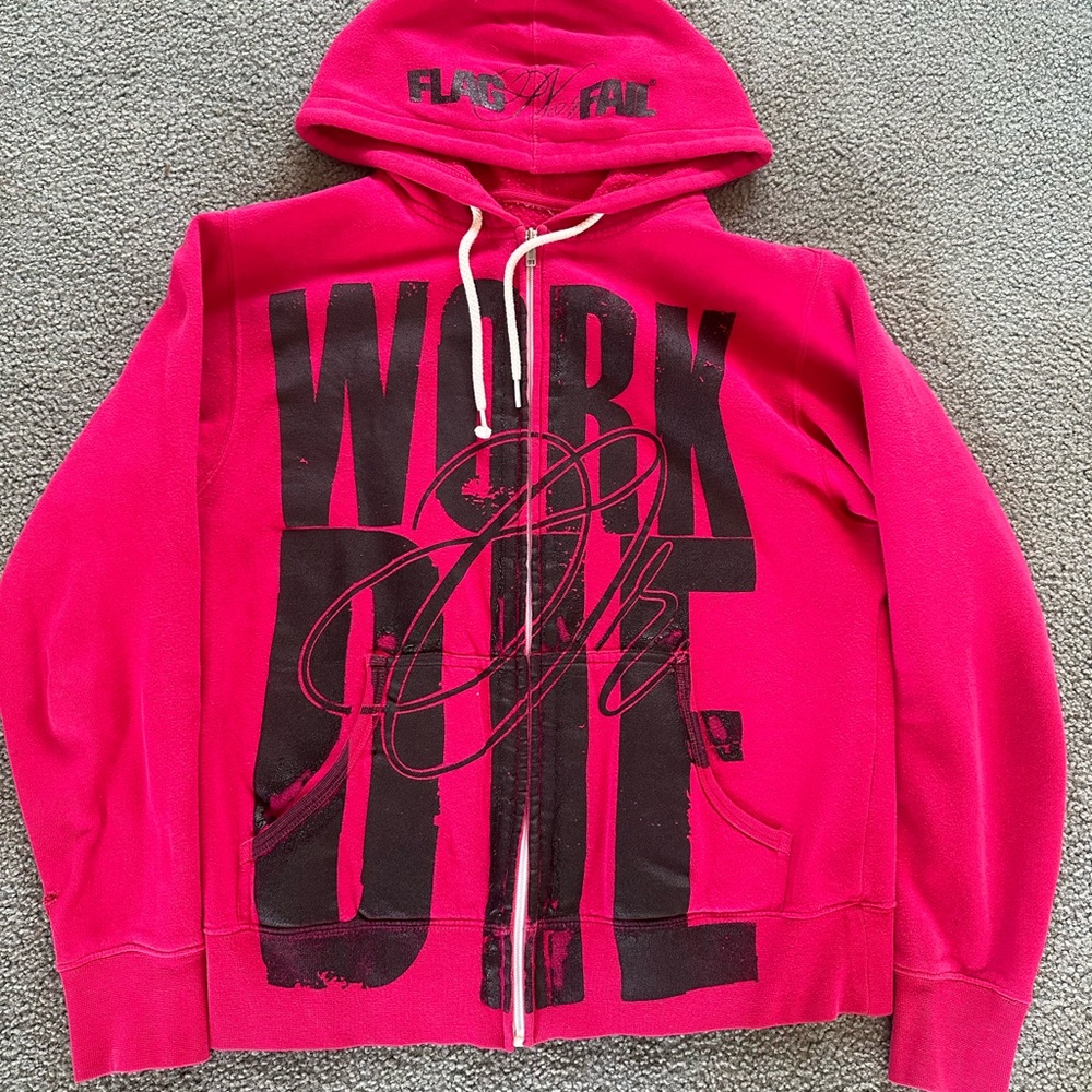 FLAG NOR FAIL zip up hoodie